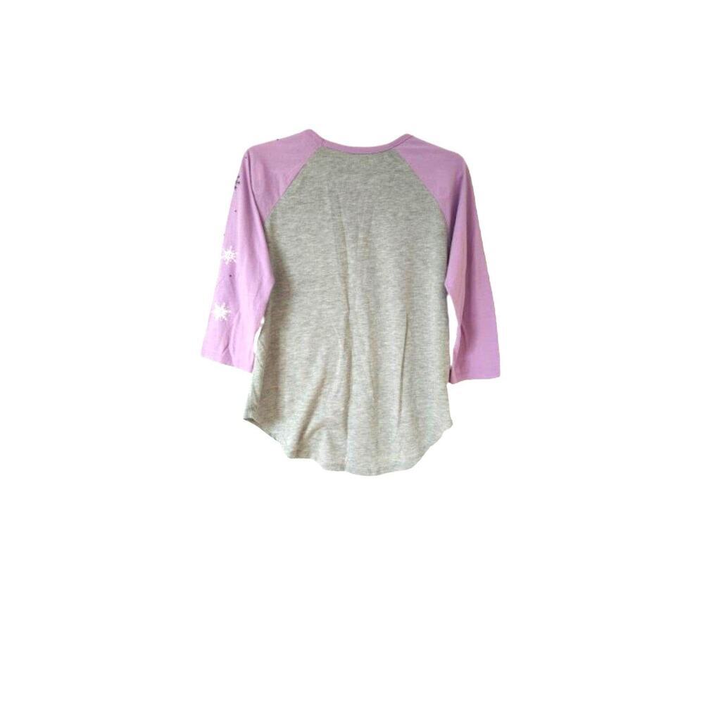 Frozen Disney M 3/4 sleeves girls blouse purple gray sleepwear size M - Picture 2 of 3
